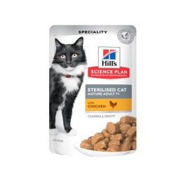 Hill's Science Plan Sterilised Cat Mature Adult 7+with Chicken Pouch